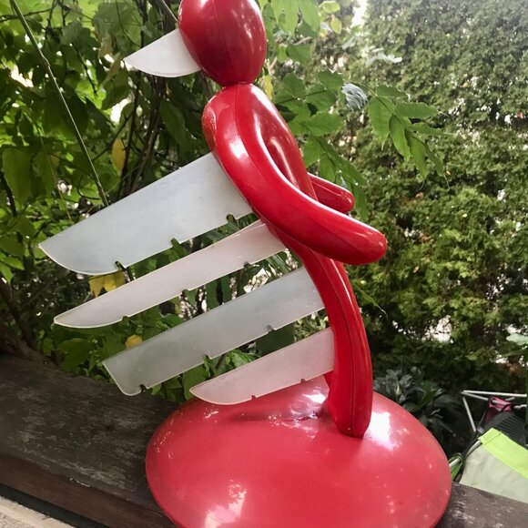 Rafaele Iannello Red Voodoo Novelty The Ex Knife Block Holder Used - Picture 2 of 6
